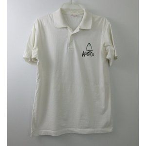 Vintage Head Mens Polo Shirt Sz Medium White "No Pretenders" Short Sleeve Tennis
